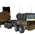 Tank Transport Military Vehicle for U.S. Army With Trailer and Star Logo