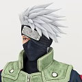 Anime Game Character With White Hair Green Vest Black Outfit Multiple Angles