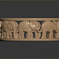 Elegant Rose Gold Ring With Intricate Elephant Carvings And Circular Design