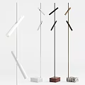 Modern Floor Lamp With Sleek Design In White Black And Gold Colors
