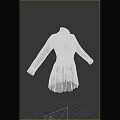 Gray Long Sleeve Top With Black Suspender Skirt Women's Fashion Outfit