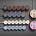 Modern socket combination 3d model