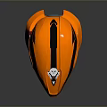 Tactical Weapon Helmet In Orange With Black Stripes And Modern Protective Design Features