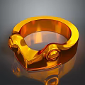 Elegant Gold Fashion Ring With Decorative Buckle And Shiny Surface