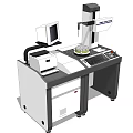 Precision Coordinate Measuring Machine Workstation With Computer Monitor Control Panel And Rotary Table