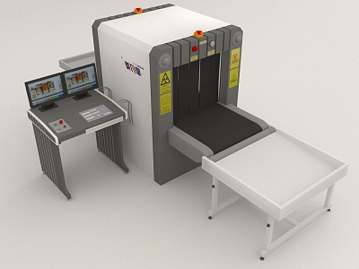 Security Machine Station Railway Station Airport Security model