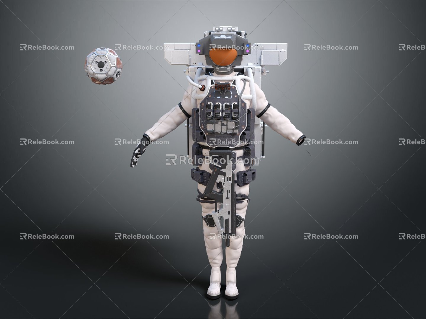 Modern Astronaut Spaceman Space Suit Space Suit 3d model