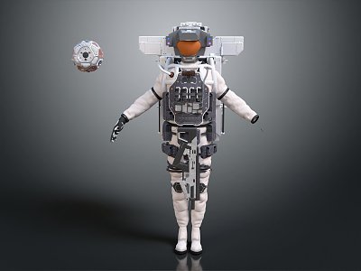 Modern Astronaut Spaceman Space Suit Space Suit 3d model