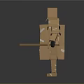Cardboard Warrior Character Design for Game Movie with Armor and Shield