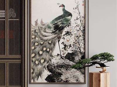 New Chinese Animal Painting Decorative Painting Bonsai model