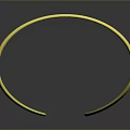 Modern Golden Decorative Furniture With Spiral Wave Metallic Structure Design