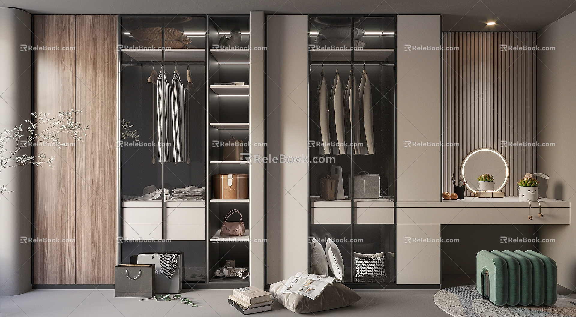 Modern wardrobe 3d model