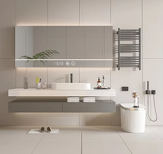 modern sink bathroom cabinet 3d model