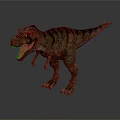 Realistic 3D T Rex Dinosaur Standing with Open Mouth and Textured Skin