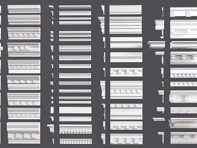 Various Gypsum Molding Styles For Interior Decoration And Home Design 3d model