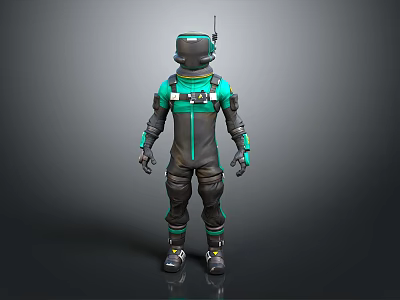 Modern Outdoor Clothing Set With Helmet Backpack Gloves And Boots 3d model