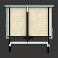 Adjustable Medical Bed With Wheel Base And Striped Mattress Support