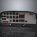 Control Panel With Circular Knobs Buttons Display Screen And Indicator Lights 3d model