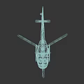 White Detailed Lightweight Helicopter With Side Windows Logo And Rotor Blades