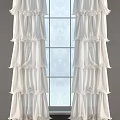 Elegant White Ruffled Design Window Curtains for Bright Home Interiors
