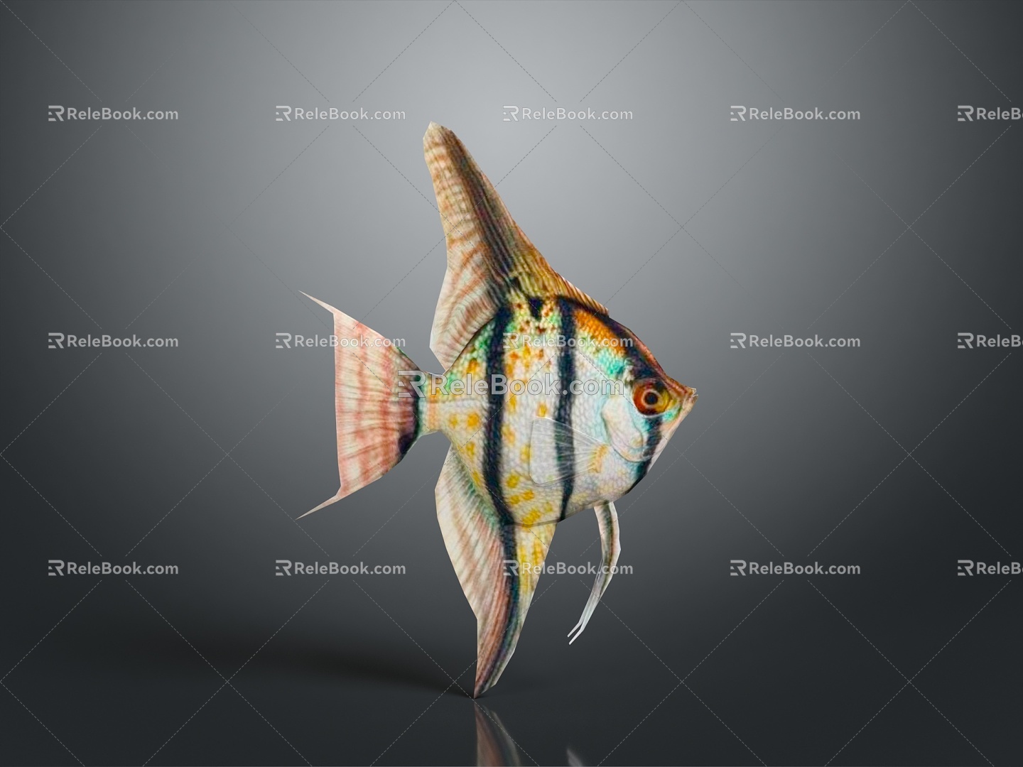 Modern Fish Swallow Yellow Tail Blue Devil Blue Devil Swallow Childe Clown 3d model