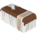 Comfortable Massage Bed With Brown Towel White Towel And White Base