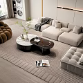 Modern Sofa Coffee Table 3d model