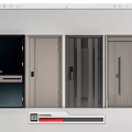 Modern security door entry door security door 3d model