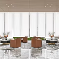 Negotiation area Modern reception area 3d model