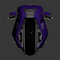 Purple Futuristic Motorcycle Sleek Modern Design With Black Seat And Large Wheels