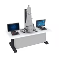 Medical Device With Mechanical Arm Two Monitors On Workbench For Detection And Analysis 3d model
