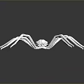 Reflective Transparent Crystal Spider Sculpture With Geometric Design On Dark Background