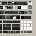 Modern socket switch socket combination 3d model