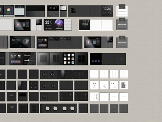 Modern socket switch socket combination 3d model