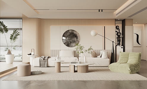 modern living room 3d model