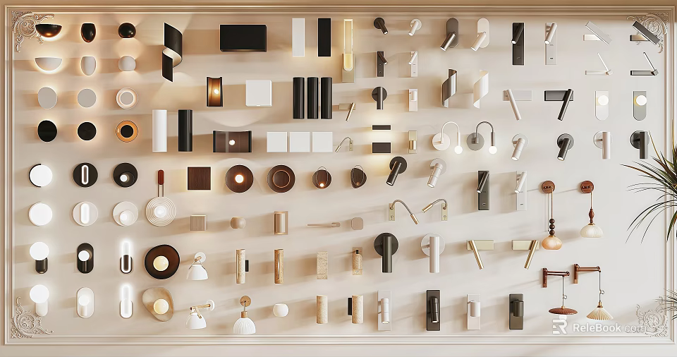 Assorted Decorative Wall Lamps Featuring Modern Classic And Minimalist Design Styles 3d model