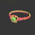 Fashionable Rose Gold Ring With Blue Gemstone And Elegant Delicate Setting