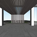 Modern Gate Simple Entrance Gate 3d model