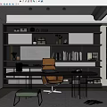 Modern study 3d model