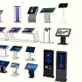 Public Facilities Featuring Interactive Touchscreen Kiosks Self Service Terminals And Information Displays 3d model