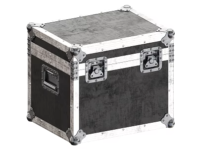 Professional Sturdy Aluminum Frame Equipment Case With Black Panels Metal Latches Handle 3d model
