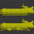 Blue Futuristic Spacecraft Models With Detailed Cosmic Exploration Structure