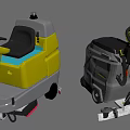 Professional Commercial Cleaning Equipment with Ride on and Walk Behind Scrubbers in Yellow Gray