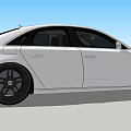 Luxury White Car With Modern Sleek Design And Black Alloy Wheels