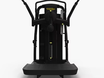 Black Multi functional Gym Fitness Equipment With Sturdy Frame Adjustable Handles And Pedal 3d model
