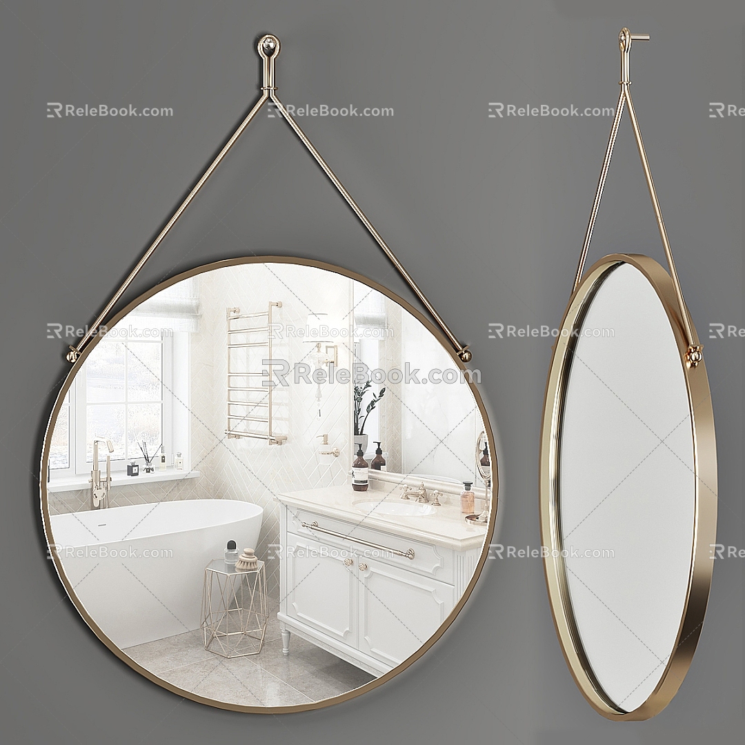 Makeup mirror Decorative mirror Mirror 3d model