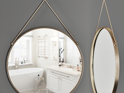 Makeup mirror Decorative mirror Mirror 3d model