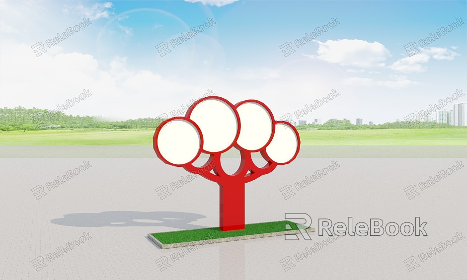 Small sign outdoor standing landscape sketch flowers and plants special-shaped small sign model