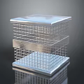 Stainless Steel Multi Layer Square Metal Grid Storage Equipment Design