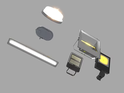 Essential Fire Safety Equipment Including Emergency Lights Flashlights And Alarm Devices 3d model
